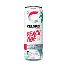 ONE 12oz Can of Celsius- 1 Peach Vibe Can Only